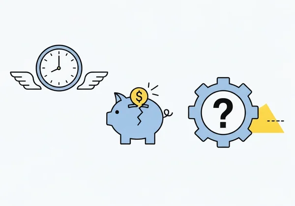 Iconography representing small business design challenges