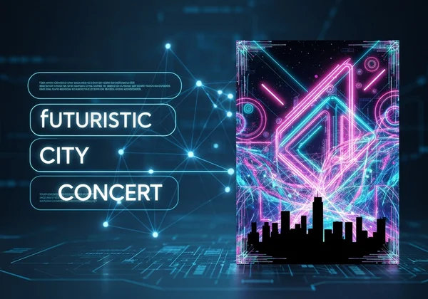 AI transforming text into a creative poster design