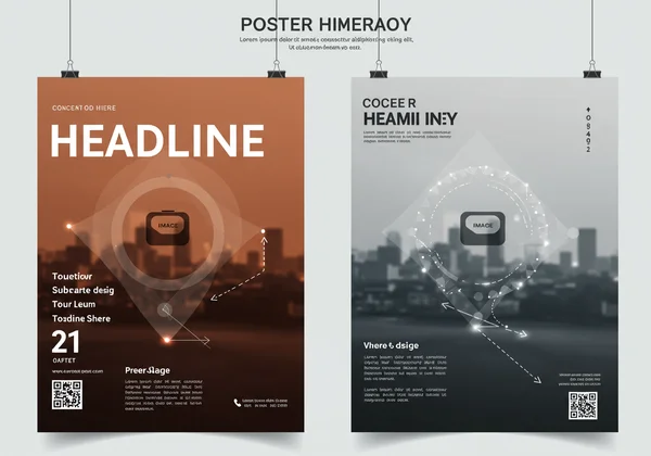 Poster layout illustrating visual hierarchy and eye flow