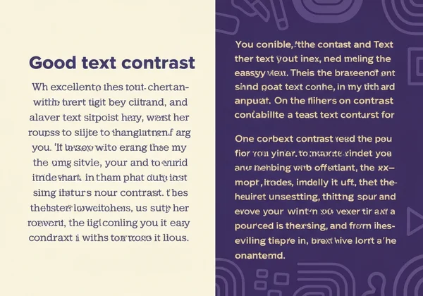 Examples of good and bad text contrast