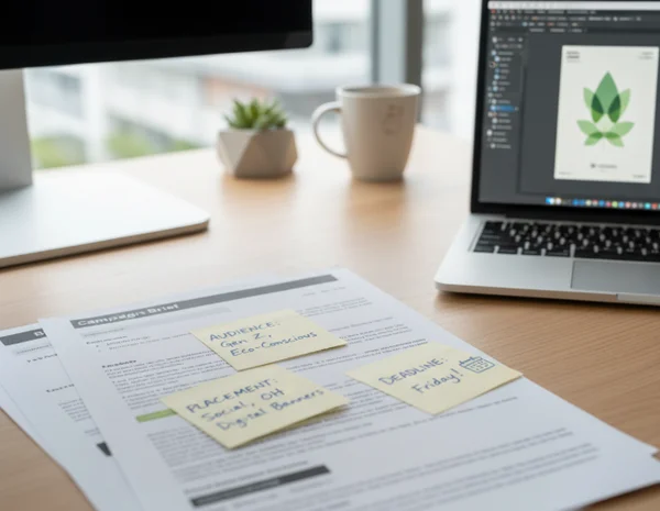 Business poster planning desk